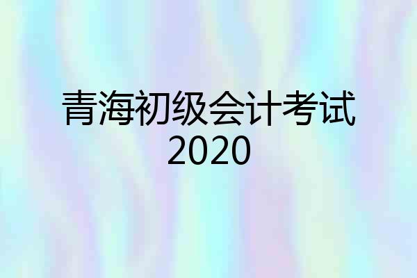 青海初级会计考试2020