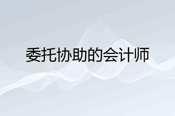 委托协助的会计师