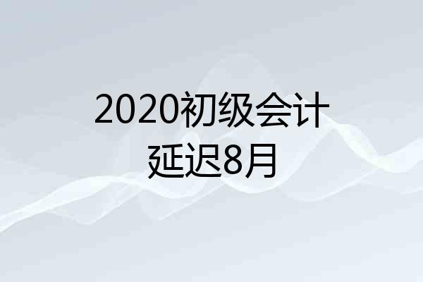 2020初级会计延迟8月