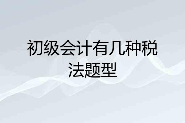 初级会计有几种税法题型