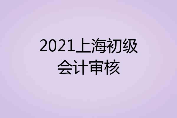 2021上海初级会计审核