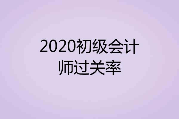 2020初级会计师过关率