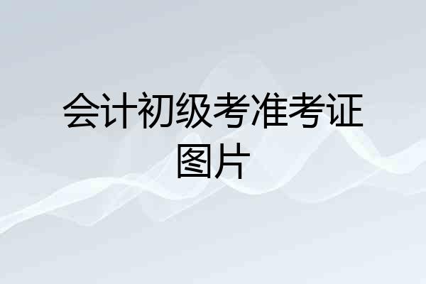 会计初级考准考证图片