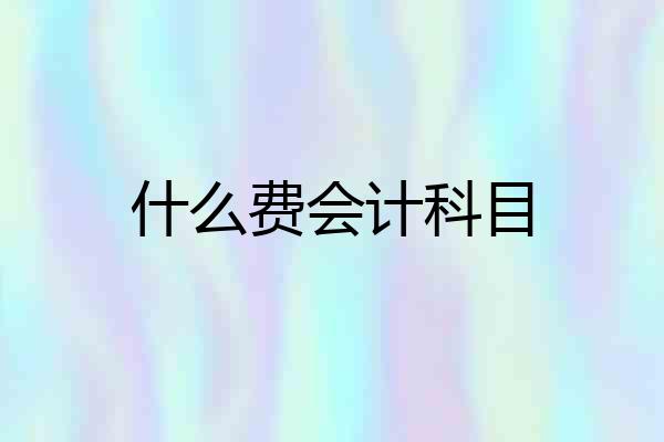 什么费会计科目