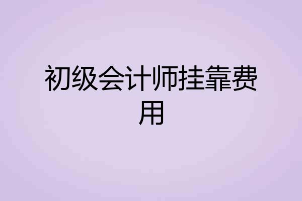 初级会计师挂靠费用