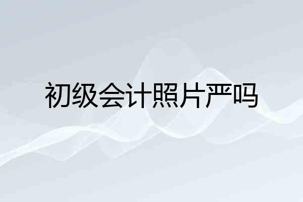 初级会计照片严吗