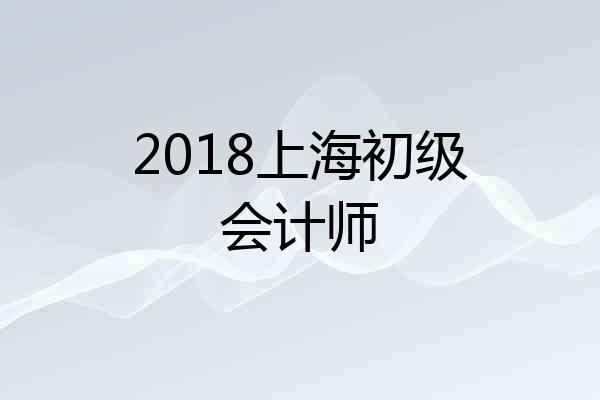 2018上海初级会计师