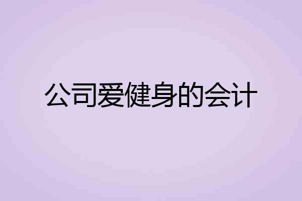 公司爱健身的会计