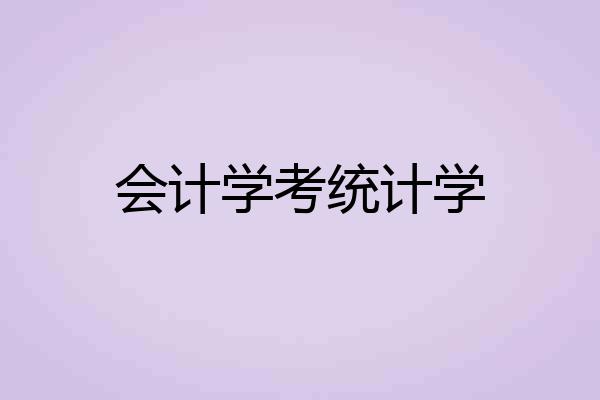 会计学考统计学