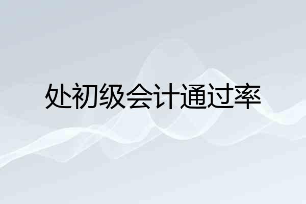 处初级会计通过率