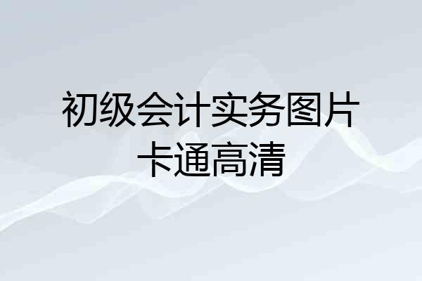 初级会计实务图片卡通高清
