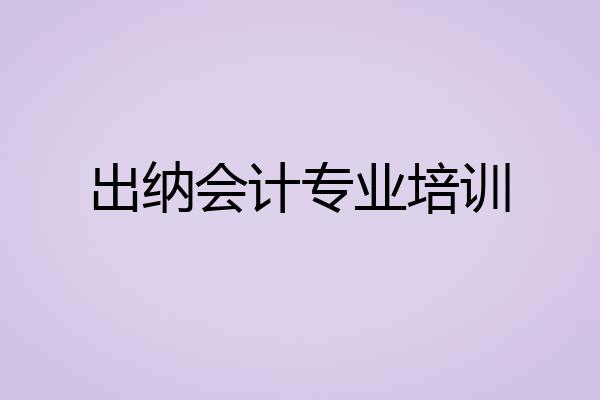 出纳会计专业培训