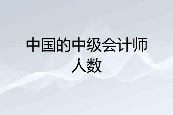 中国的中级会计师人数