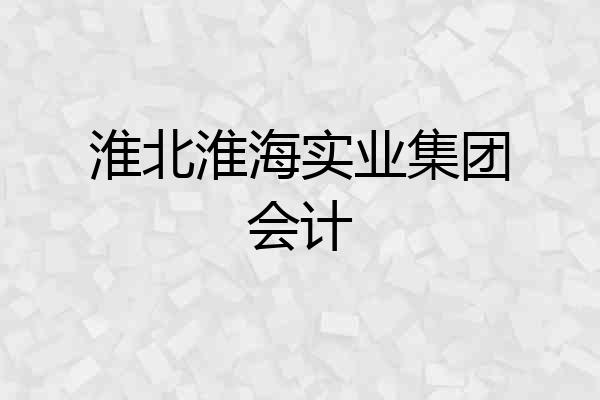 淮北淮海实业集团会计