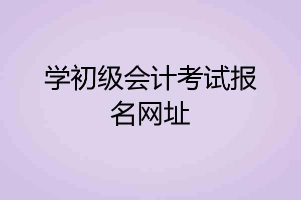 学初级会计考试报名网址