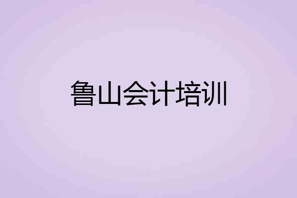 鲁山会计培训