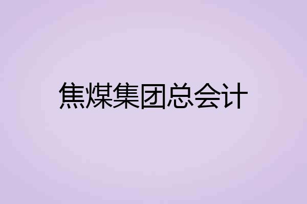 焦煤集团总会计