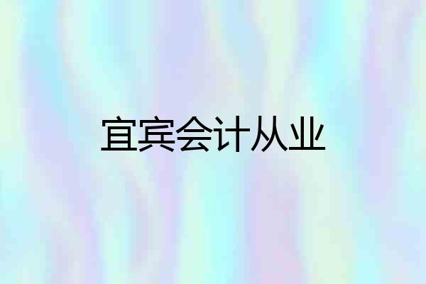 宜宾会计从业