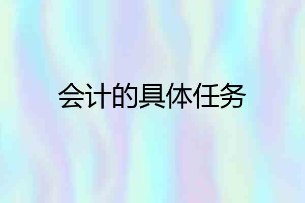 会计的具体任务