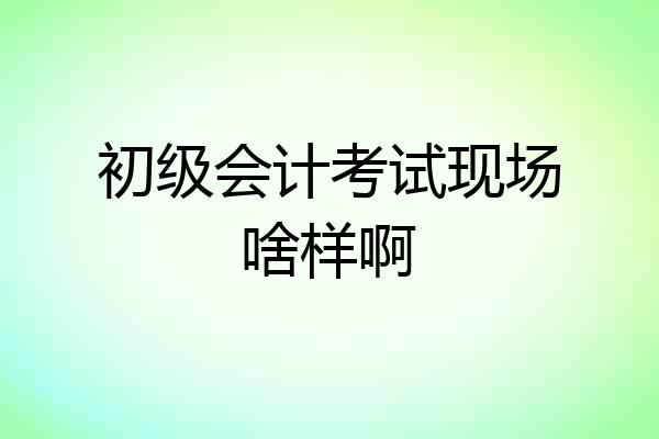 初级会计考试现场啥样啊