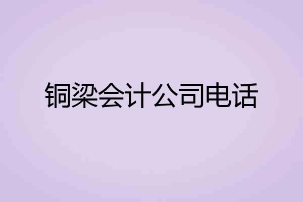 铜梁会计公司电话