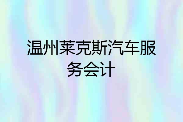温州莱克斯汽车服务会计