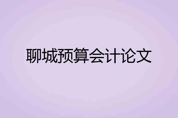 聊城预算会计论文