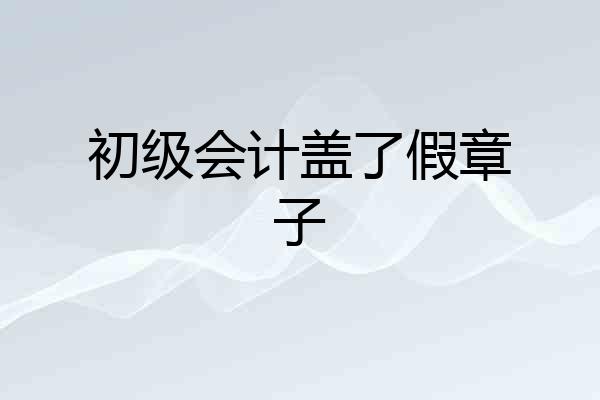 初级会计盖了假章子