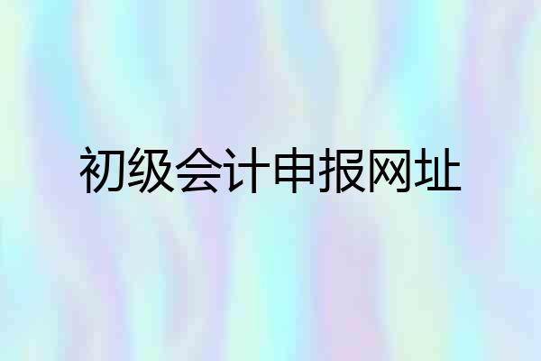 初级会计申报网址