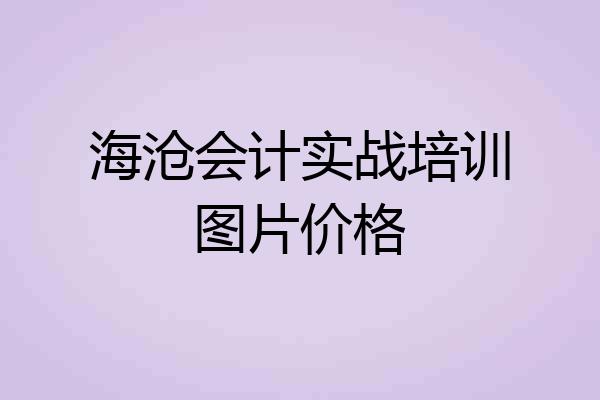 海沧会计实战培训图片价格