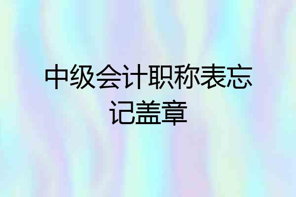 中级会计职称表忘记盖章