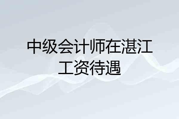 中级会计师在湛江工资待遇