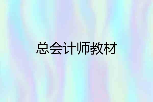 总会计师教材