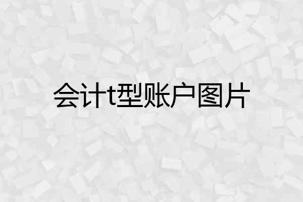 会计t型账户图片