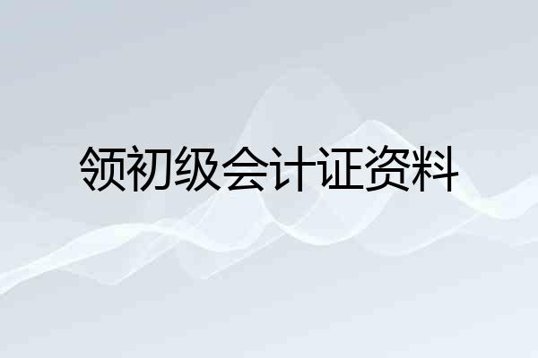 领初级会计证资料