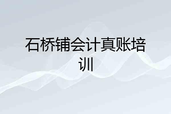 石桥铺会计真账培训