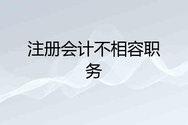 注册会计不相容职务