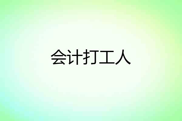 会计打工人
