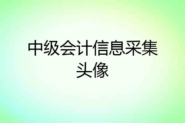 中级会计信息采集头像