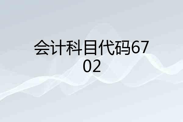 会计科目代码6702