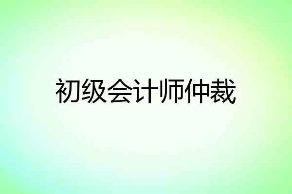 初级会计师仲裁
