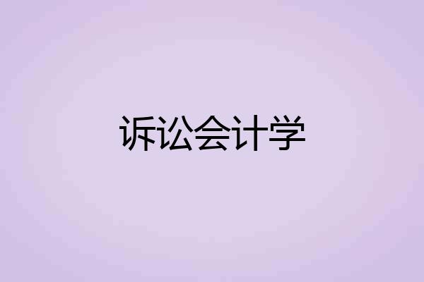 诉讼会计学