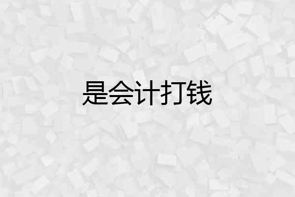是会计打钱