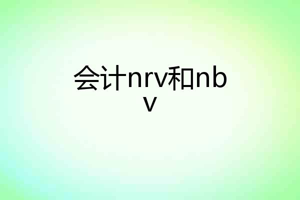 会计nrv和nbv