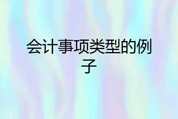 会计事项类型的例子