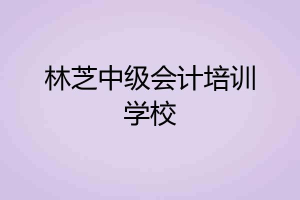 林芝中级会计培训学校