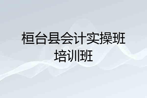 桓台县会计实操班培训班