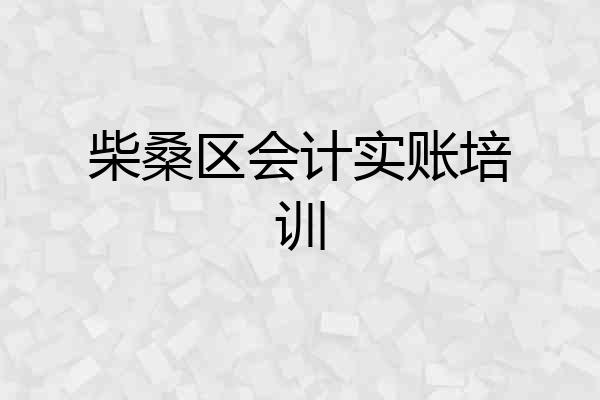 柴桑区会计实账培训