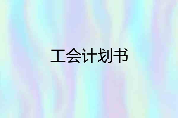 工会计划书