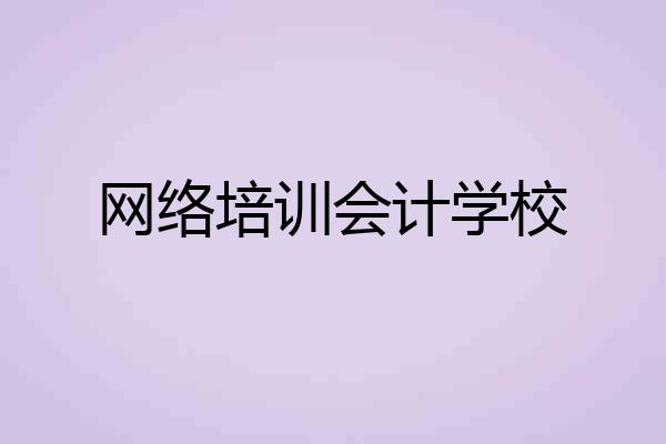 网络培训会计学校